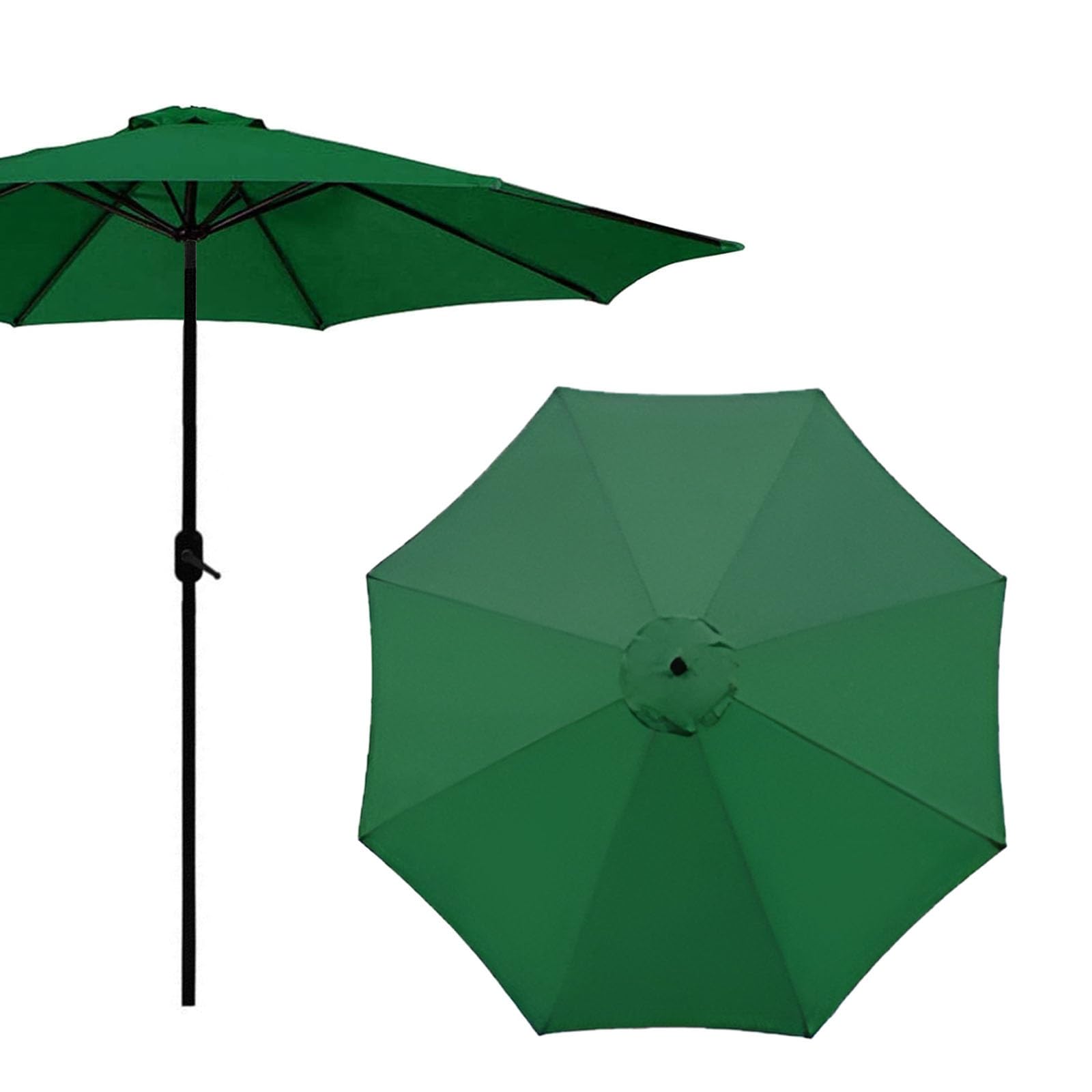 GZDXBF Replacement Umbrella Cloth - 200cm 230cm 250cm 270cm 300cm 350cm, Patio Replacement Canopy Top - 6/8 Ribs, Uv Protective And Water Resistant(Green,8ribs-350cm(11.5ft))