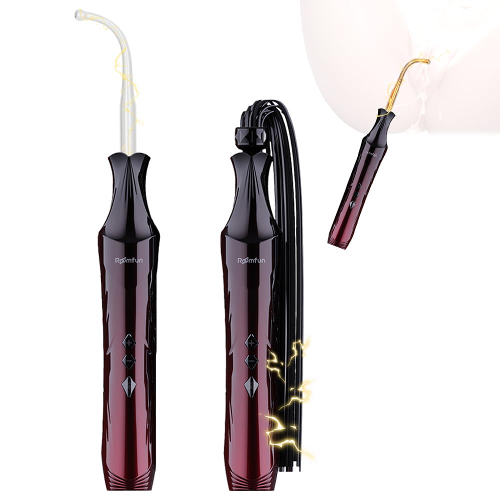 Elektro Shock Massagestab SM Elektrostimulation Elektropeitsche für Nippel, klitoris,Anal, Penis, G-Punkt Stimulation mit 5 Schock Intensität BDSM Masturbation Erotik Sexspielzeug Für Männer Frau Paar