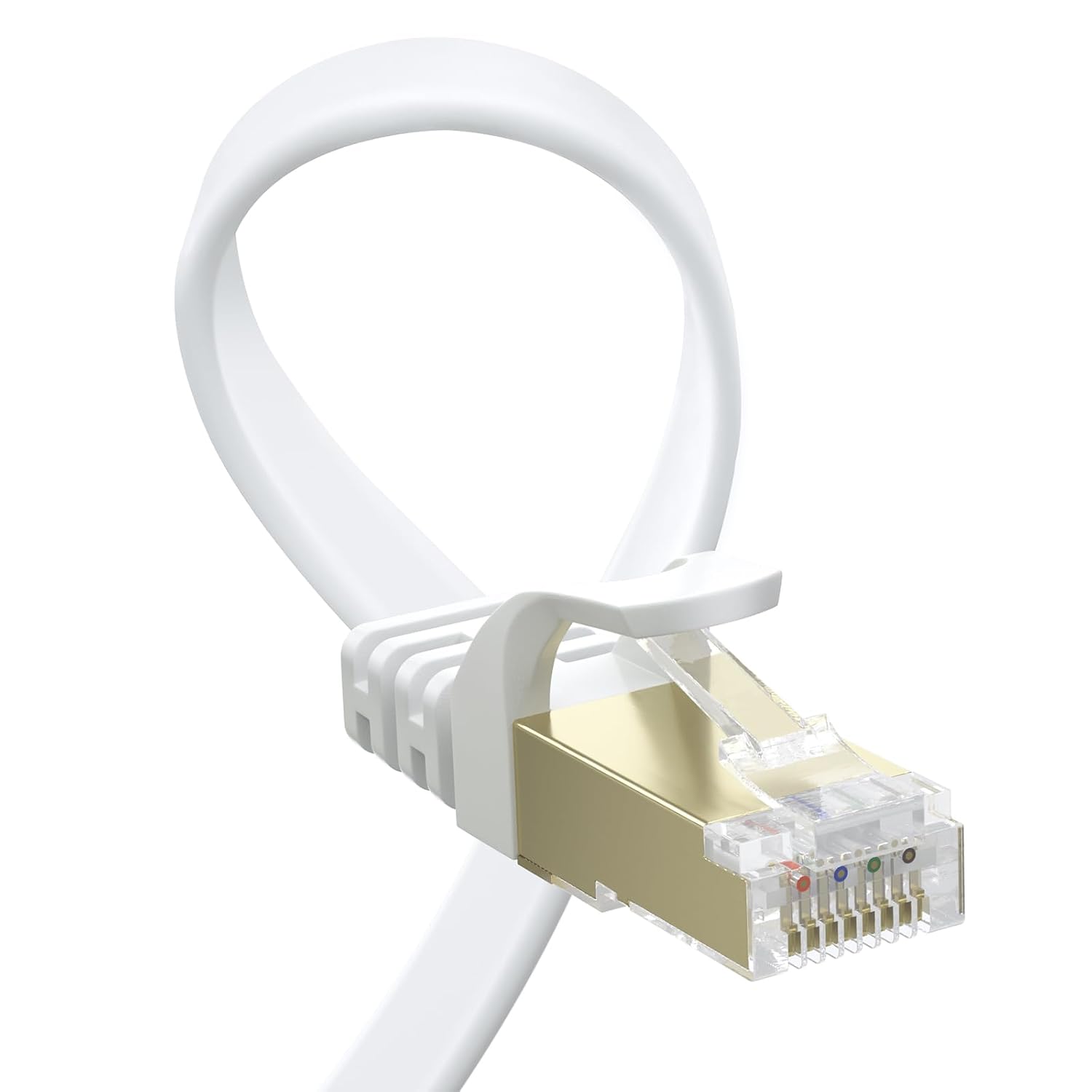 BUSOHE Cavo Ethernet Cat 8 da 4 Metri, Cavo di Rete LAN Piatto Gigabit RJ45 ad Alta Velocità, Cavo Patch Internet 40Gbps 2000Mhz per Switch, Router, Modem, Patch Panel e PC - Amazon product rated Grade A