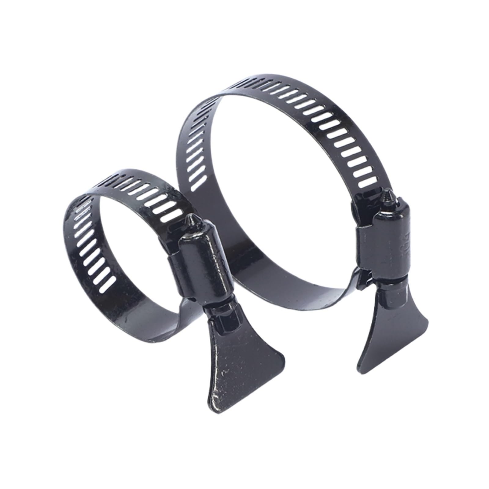 Graiting 27-51Mm 5Pcs 3/5Pcs Hand Tightening Hose Clamp 13-127Mm Black Stainless Steel American Buckle With Handle Worm Gear