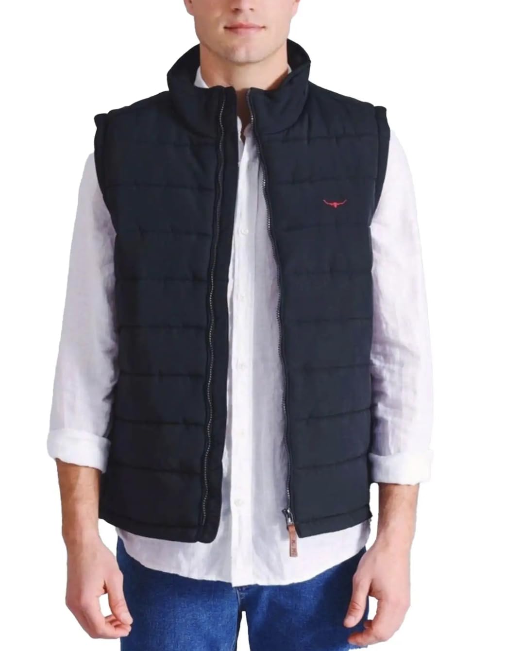Rm Williams Men's Navy Patterson Creek Vest Gilet (Uk, Alpha,, Regular, Regular, ) Extra Large