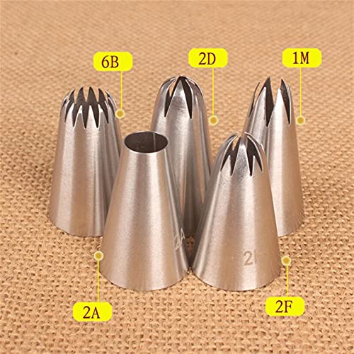 5 stks/pak Big Size Cream Cake Icing Piping Tips Russische Nozzles Rose Gebak Tips Roestvrijstalen Fondant Cake… - Image 3