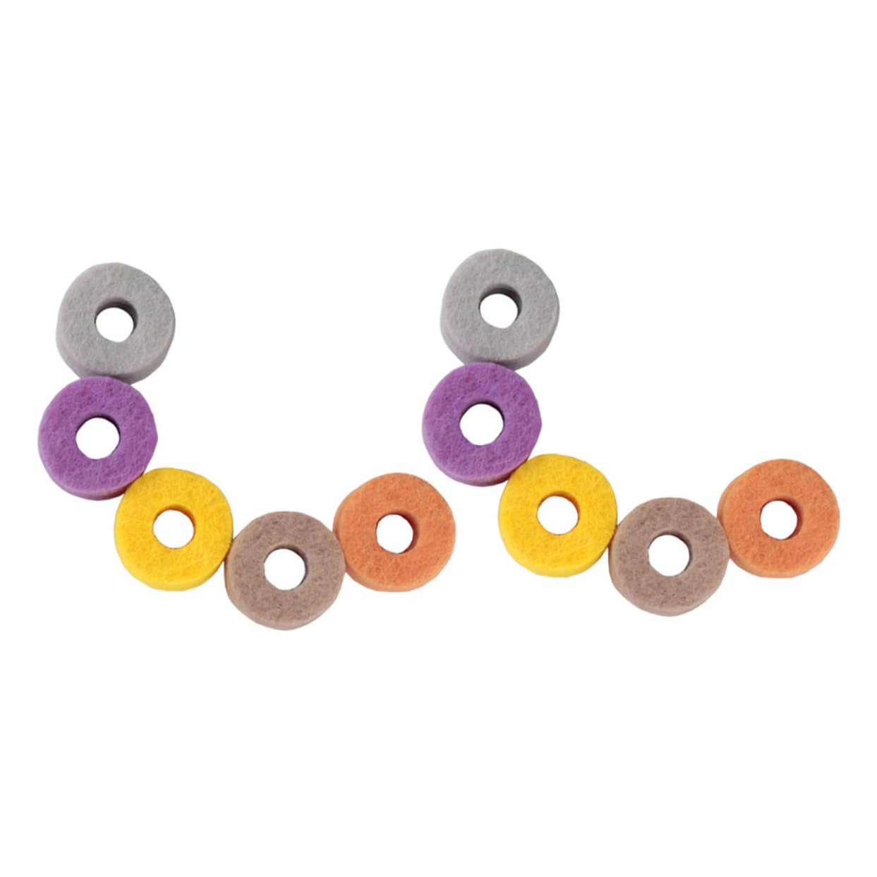 VANZACK 20pcs Cymbal Pads Durable Felt Rings for Drum Kit Protective Cymbal Accessories Standard for Drum Convenient and Practical Instrument Essentials Random Color