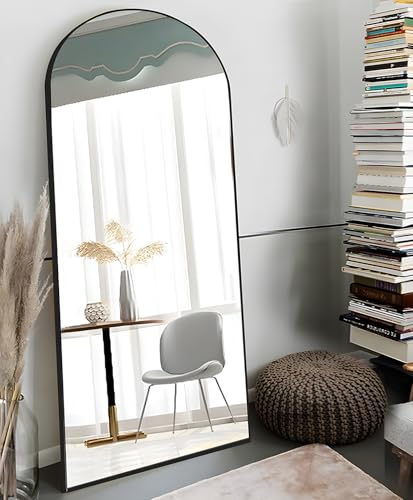 Image of OGCAU 71 inchx30 inch Arched Full Length Mirror, Floor Full Body Mirror, Black