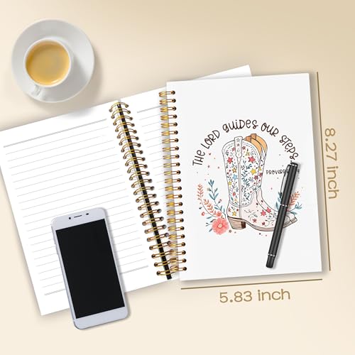 Carnet à spirale chrétien occidental de 14x21 cm pour notes et prières - 2