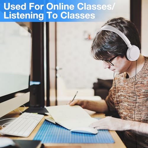 Image of Yunsailing 18 Pack Classroom Headphones Bulk, Wired Headphones,White