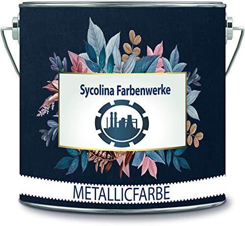 Sycolina Farbenwerke Pintura metalizada de látex multicolor, lavable, difusa, pintura para paredes interiores en muchos colores exclusivos de alta calidad (2 l, rosa diamante)