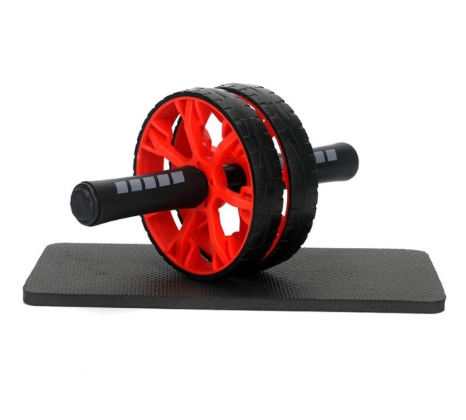 ruota addominale, Ruota addominale con tappetino di protezione, rullo for allenamento, attrezzatura for il fitness, maniglie in acciaio inossidabile(Rosso)