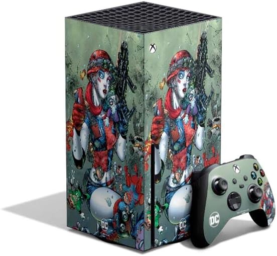 Skinit Decal Gaming Skin Compatible with Xbox Series X Bundle - Officially Licensed DC Comics The Joker Batman: Harley Quinn Cover #1 Art by Alex Ross. Piece Also Known as Tango with Evil Design