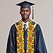 Hmxpls Kente Cloth Scarf, Unisex Kente African Print Stole Sash for Black History Month