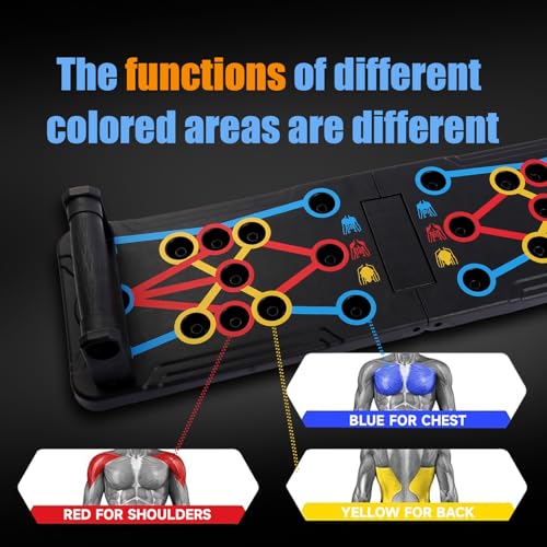 Foldable PushUp Stands Board Fitness,Workout Equipment for Home Gym, Men & Women Adjustable Pushup Board for Chest, Abs, Arms & Core Training,Portable Push-Up Board for Full Body Exercise - Image 5