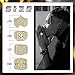 FASACCO 5Pcs 18K Gold Plated Bling Pinky Ring Simulated Diamond Iced Out Rings CZ Punky Rappers Star Dollar Sign Hip Hop Ring for Men Size 8