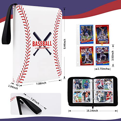 Geagmagc CB-440 Baseball Card Binder With Sleeves 440 Pockets, Gifts For Baseball Card Collectors, Trading Card Holder Compatible With Topps Card, 55 Sleeves Card Album Card Storage Organizer thumb #4