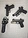Universal Pistol/Handgun Mount - Pegboard/Skadis/Metal Pegboard/etc. | Handgun Holder Storage Rack (Horizontal Right, Gun Pegboard/Wall Control, Black)