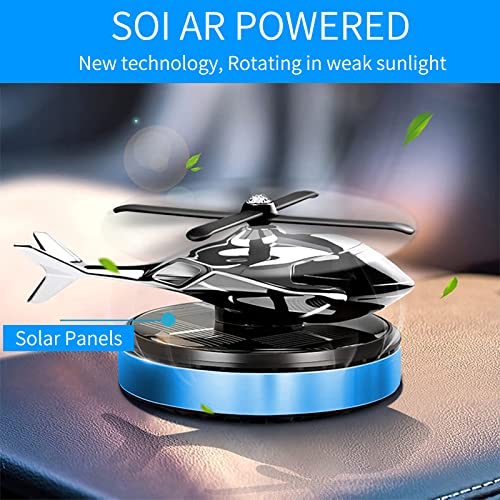 Image of Helicopter Car Air Freshener Rotating Solar Car Freshener Airplane Car Perfume