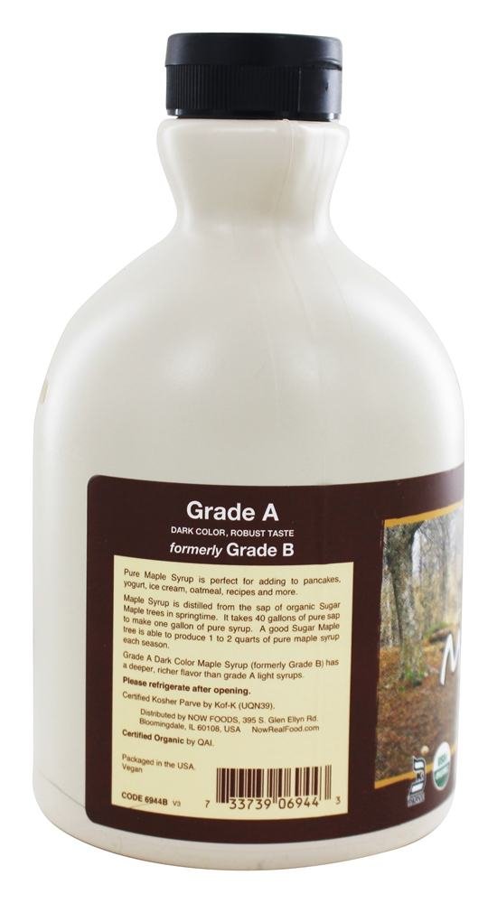 Now Foods Ahornsirup Grade A, dunkle Farbe, 946 ml