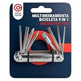 Optio Cycle Multiherramienta Bicicleta 9 en 1 – Kit Herramientas Multiusos Bicicleta MTB, Carretera, Gravel y E-Bike | Multitool MTB Compacto | Llave Multifuncion Bici