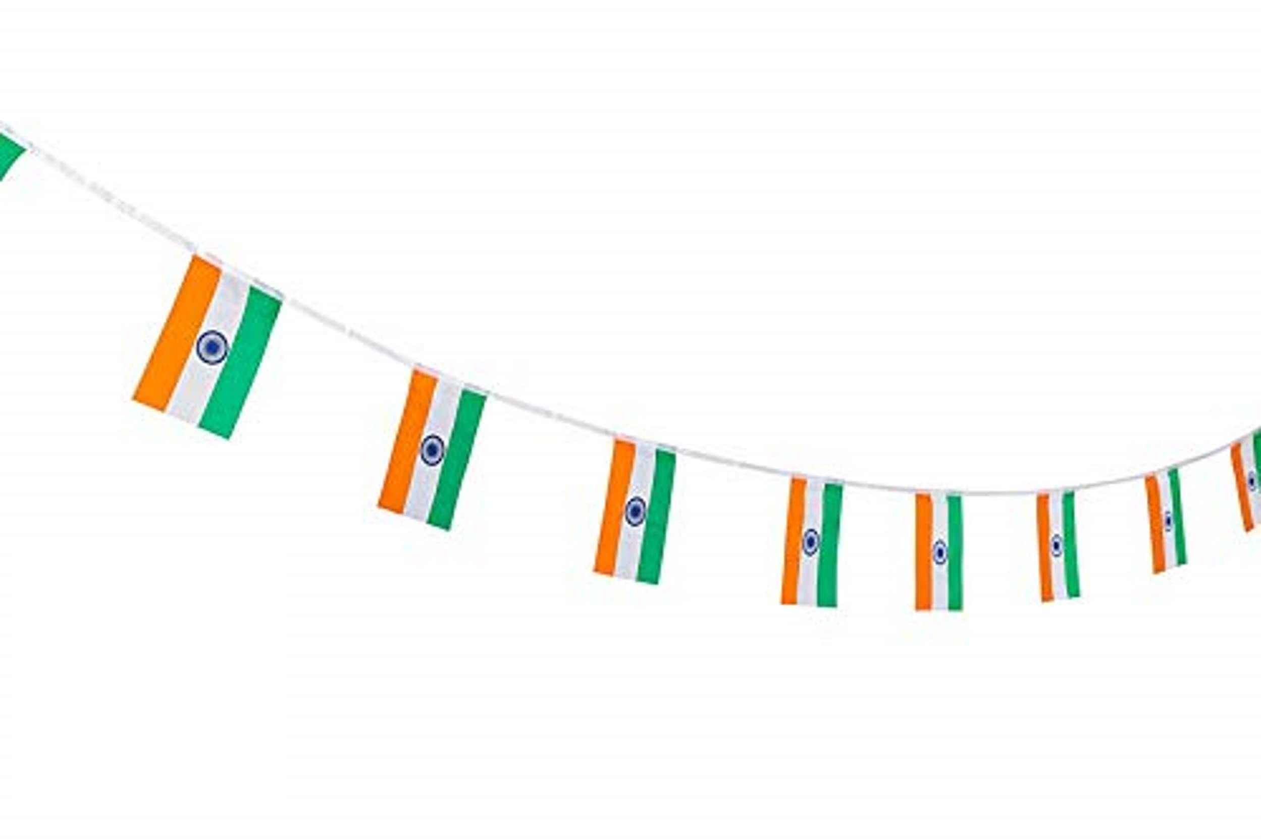 Selling Uniqness UNIq Indian Flag National Country Flags Banner String, for 15 August/26 January/Independence/Republic Day Decoration, 12 Feet -10 Flags-picture-25