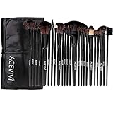 ACEVIVI Makeup Brushes - 24 PIECE Premium Makeup Brush Kit Handle Synthetic Kabuki Foundation Cosmetic Brushes for Powder Liquid Cream (Black)