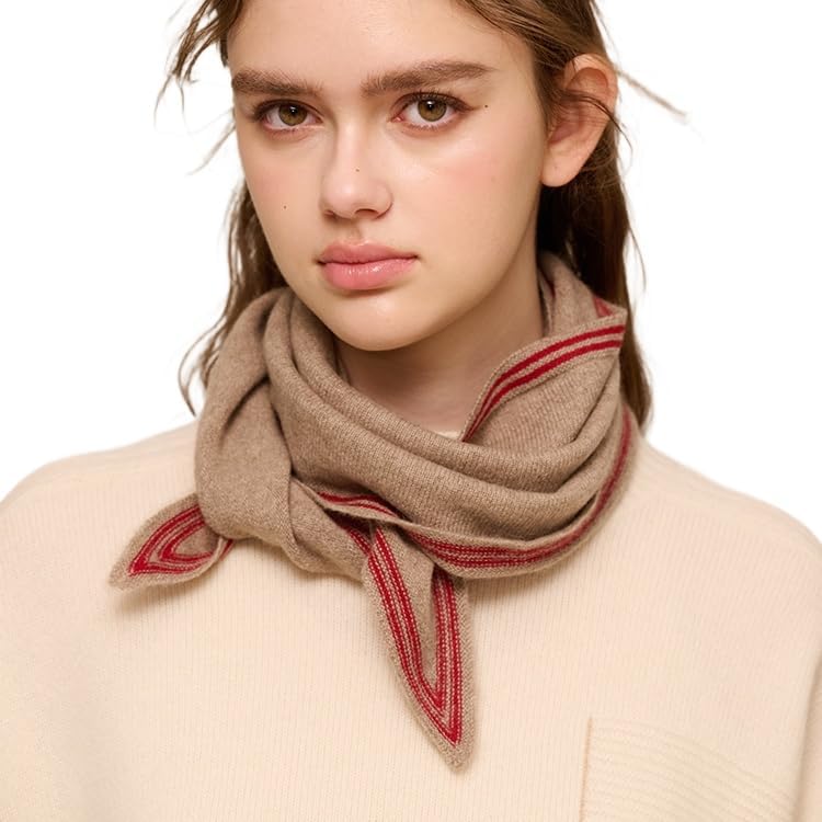 Knit Triangle Scarf for Women Head Scarf Neckerchief Old Money Aesthetic Accessories Streetwear Triangle Shawl - Image 2