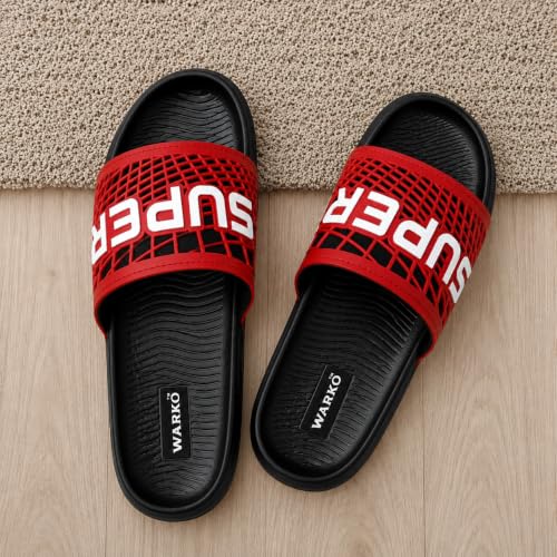 Image of WARKO Slippers For Men | Stylish Chappal For Boys | Soft Cushioned EVA Slides Slipper | Casual FlipFlop Daily Wear Footwear | Indoor Outdoor Use