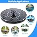 Mademax Solar Bird Bath Fountains, Upgrade 1.4W Solar Fountain Pump with 6 Nozzles, Free Standing Floating Solar Powered Water Fountain Pump for Bird Bath, Garden, Pond, Pool, Outdoor