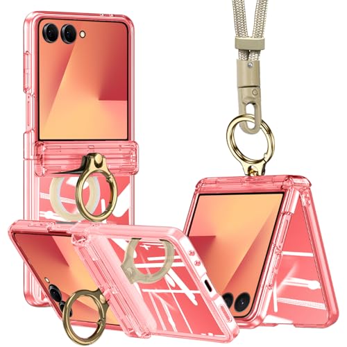 Galaxy Z Flip 7 SC-55F �p�� �P�[�X �V�����_�[ �X�g���b�v �����O Z Flip7 �J�o�[ �΂߂��� ���|�� �X�^���h�@�\ �؍� �n�[�h �X�}�z�P�[�X �S����