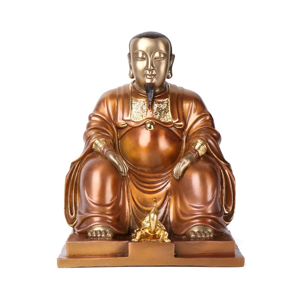 Escultura de Estatua de Buda Adornos De Latón del Emperador Xuanwu, Artesanías Cobre For Oficina, Muebles Decoración Hogar