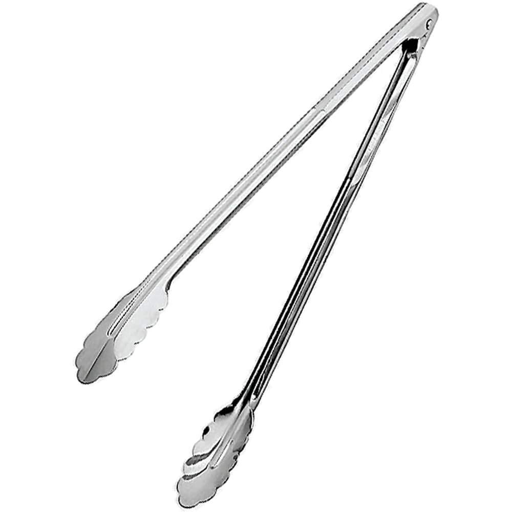 Paderno Silver World Cuisine Stainless Steel Serving Tongs, 11 7/8"