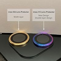Vista 5 de Imos - Protector de lente compatible con iPhone 13 Pro / 13 Pro Max de aleación de aluminio de zafiro de Fuyuan, accesorio de zafiro para iPhone 13