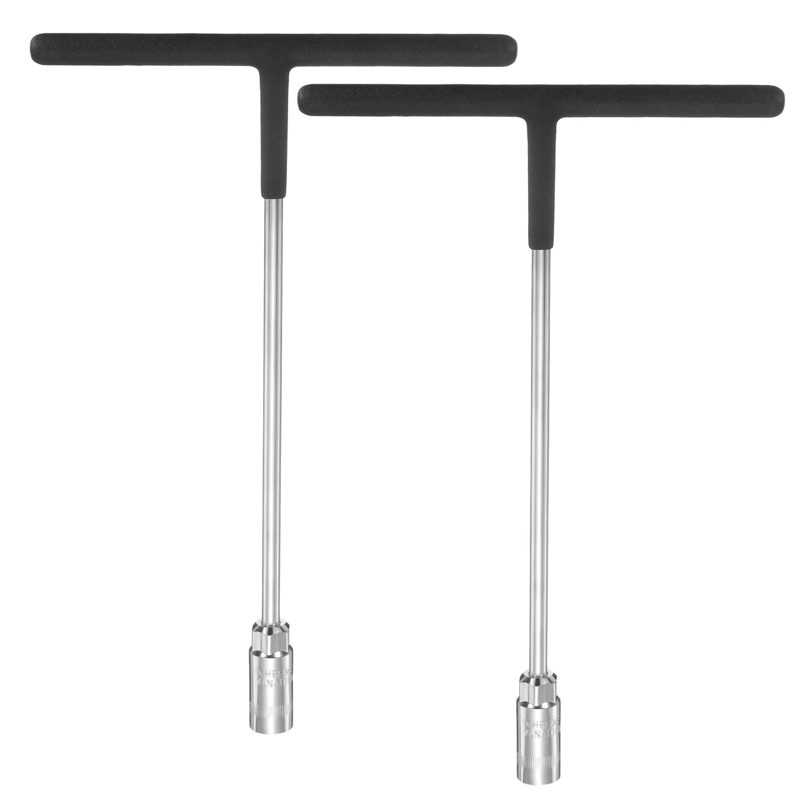 sourcing map 2pcs T-Handle Socket Wrench 14mm Metric High Carbon Steel 6-Point Hex Hexagon T-Shape Spanner with Non-Slip Handle for Motorcycle Vehicle Car Bicycle Repair