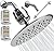 SparkPod High Pressure Shower Filter Head with 1 Extra Filter, Shower Arm and Extension - Water Filter Suitable for People with Dry Hair & Skin 9.5" Shower Head with Enhanced Filter (Polished Chrome)