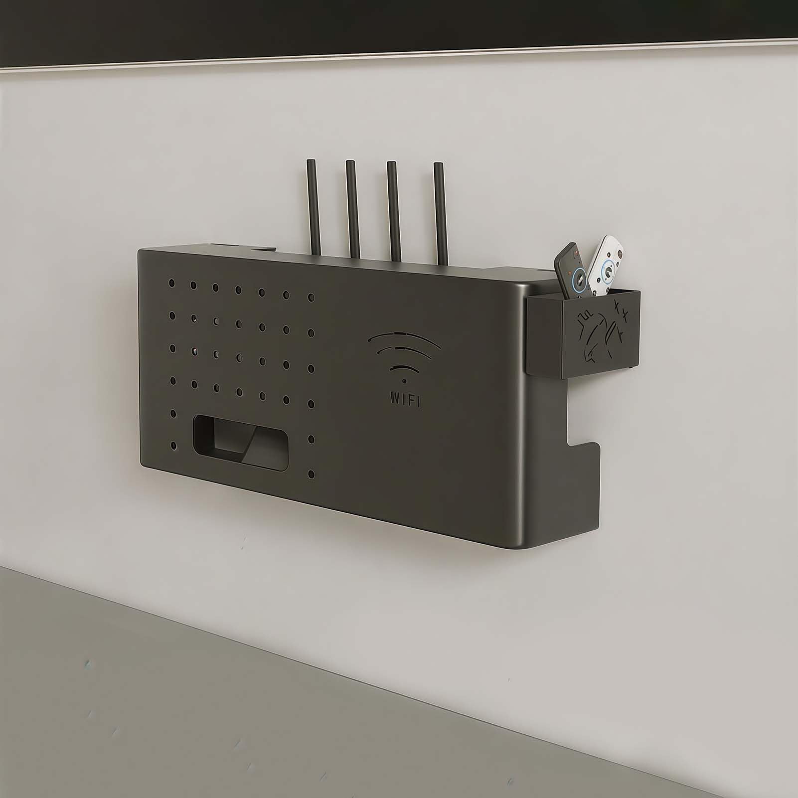 Scatola portaoggetti per router WiFi, da parete, per occultamento multimediale con piccola scatola, per corridoio, ingresso, soggiorno