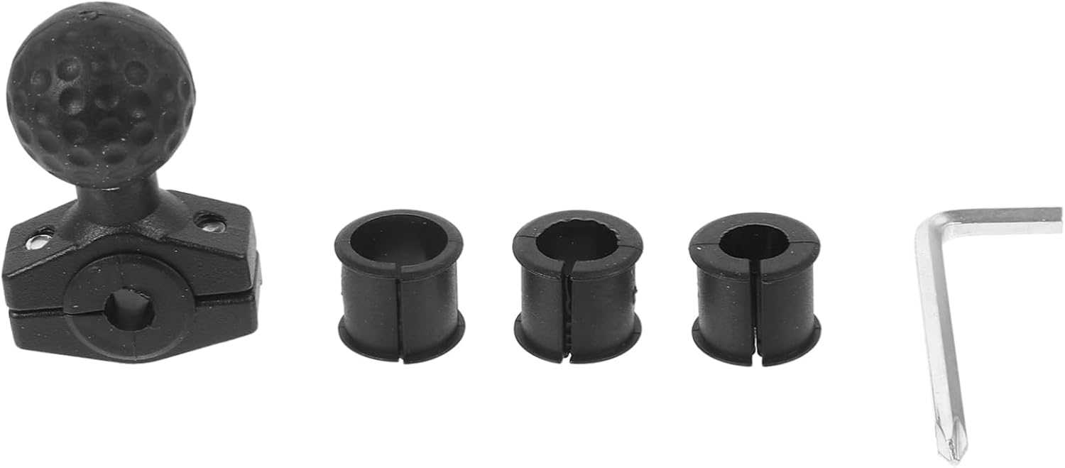 Zerodeko 5pcs Adjustable Motorcycle Mirror Mount Rotation Compatible Various Models Thin Tube Clamp Design for Secure Installation and Removal