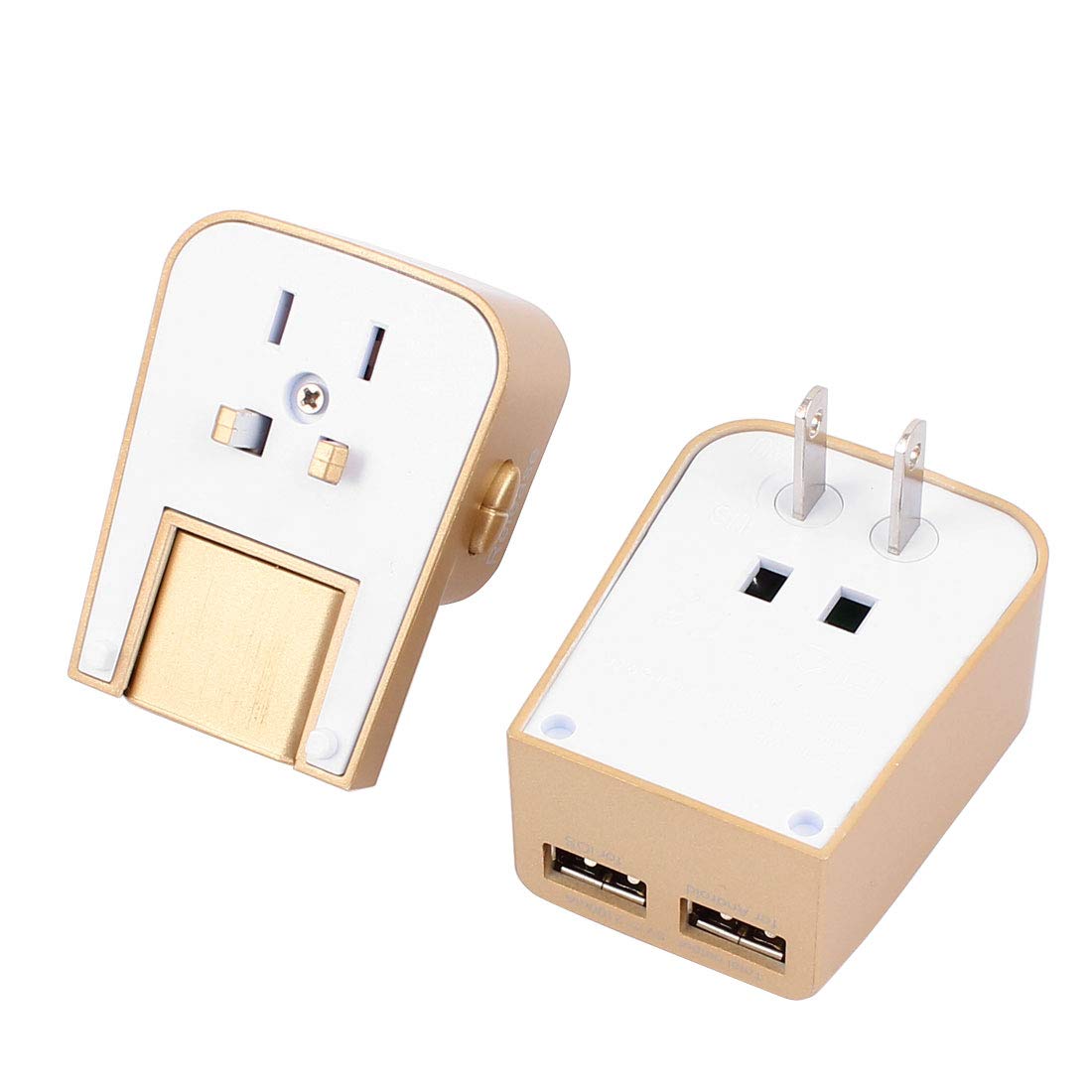 Aexit AC 100V-240V U-_K p-lug 2 USB 5VDC 2100mA Uniwersalny adapter podróżny U-konwerter Gniazdo wtyczki(AС 100 ν-240 ν A_U UE U-_K U-S 2 U-S-B 5VDC 2100mA Adaptateur De Voyage Universel Sortie Conver