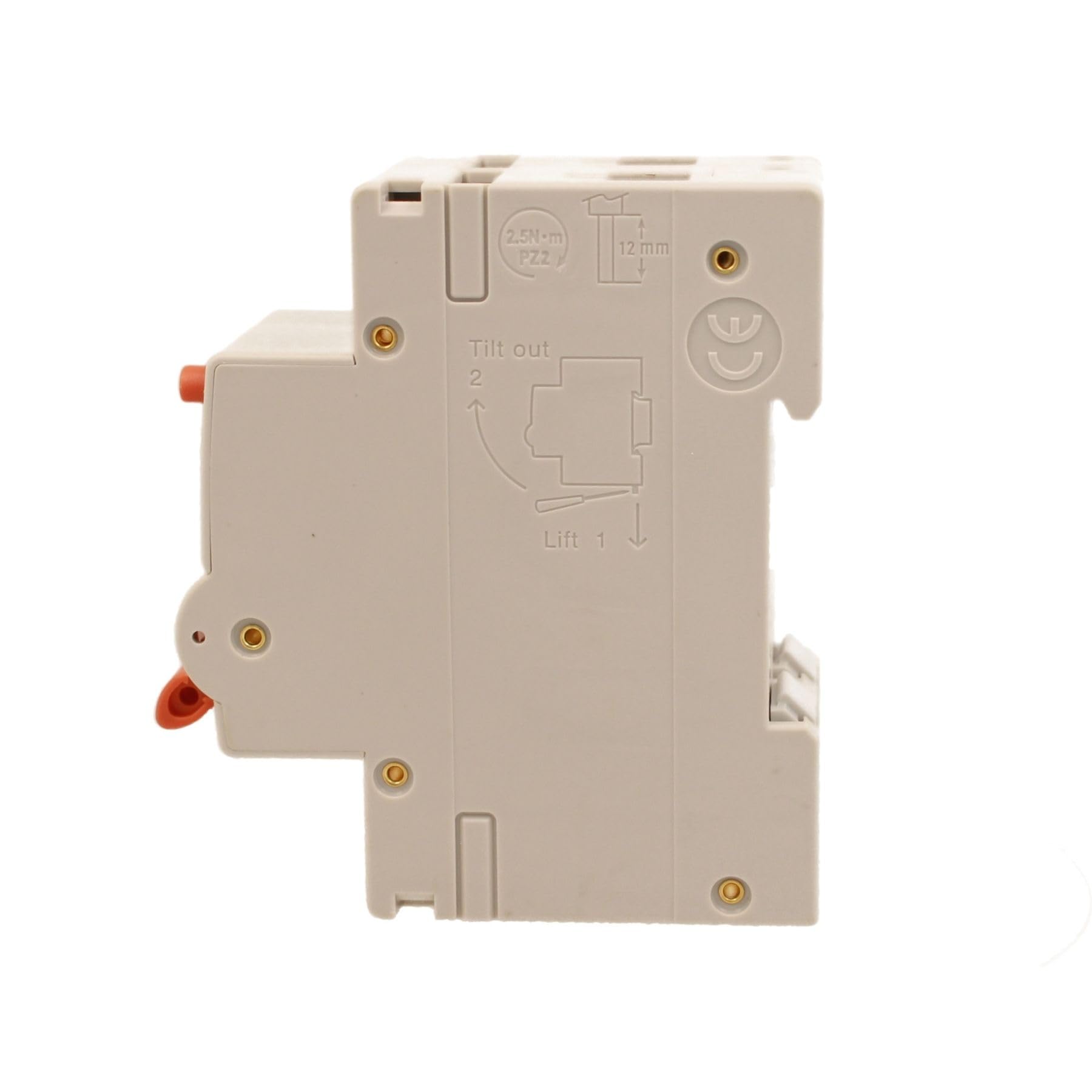 Magnetothermischer Differentialschalter Typ A 16A B16, RCBO Bipolar 2P True (NO 1P+N), Kurve B 6kA 30mA, Doppelhebel mit visueller Diagnose, 2 DIN-Module, Serie PL8M2