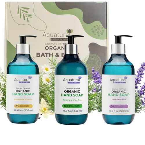 Hand Soap Gift Set, Lavender Mint Rosemary Chamomile, 16.9 Fl Oz, 3