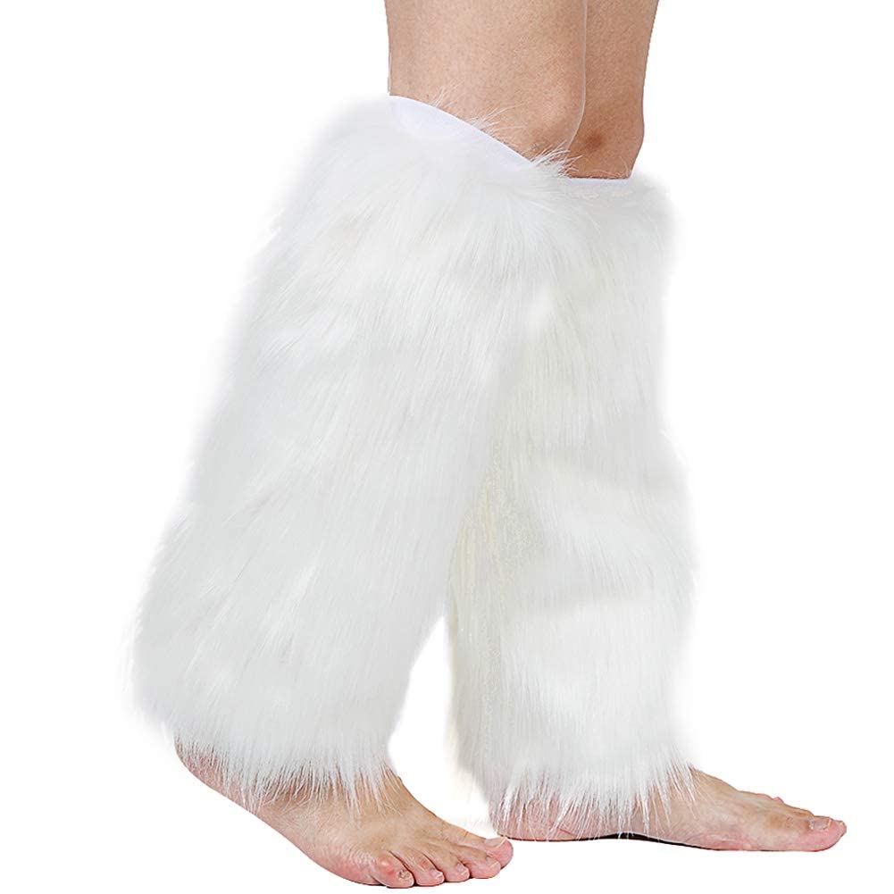 Pinkgarden Womens Costume Sexy Faux Fur Warm Fuzzy Leg Warmers/Boot Sleeves/Boot Covers