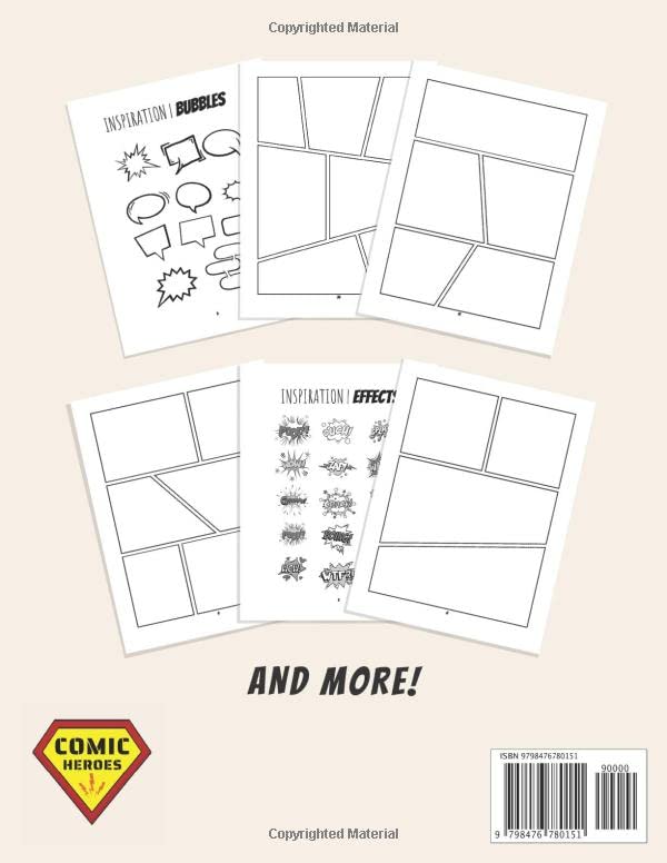 Blank Manga Comic Book: Create Your Own Manga & Anime Sketchbook - Blank Manga Panels Templates | Manga Anime Blank Comic Book Draw Your Own Comics | ... Gifts) | Comic Strip Drawing Book Artbook - Image 2