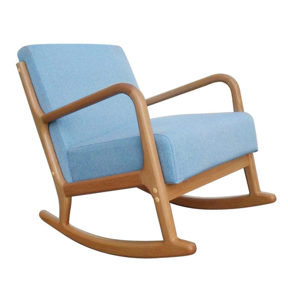 Amazon｜ロッキングチェア無垢材大人レジャーチェア怠惰な椅子寝室