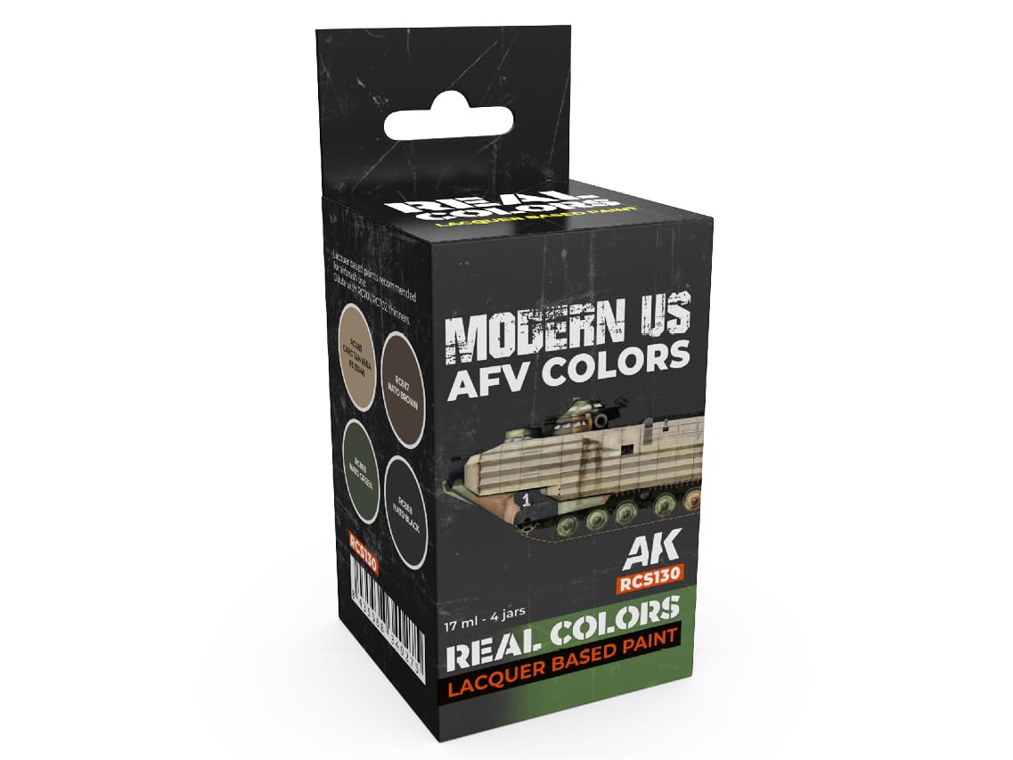 Ak Interactive Ak Real Colors Set Rcs130 Us Army Modern Afv Colors (4X17ml)
