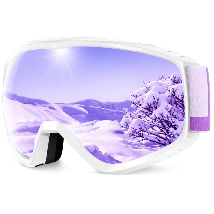 Findway Ski Goggles For Women Men Youth Teen, Snowboarding Goggles Over Glasses Compatible Helmet, Anti-fog UV Protection, Anti-glare Skiing Goggle Pink For Skiing Snowboarding — image 1