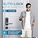 Smart Door Lock, OLUMAT Keyless Entry Door Lock Fingerprint Door Lock with Keypad Digital Lock with Handle for Home, Rental, Garage, Office and Hotel