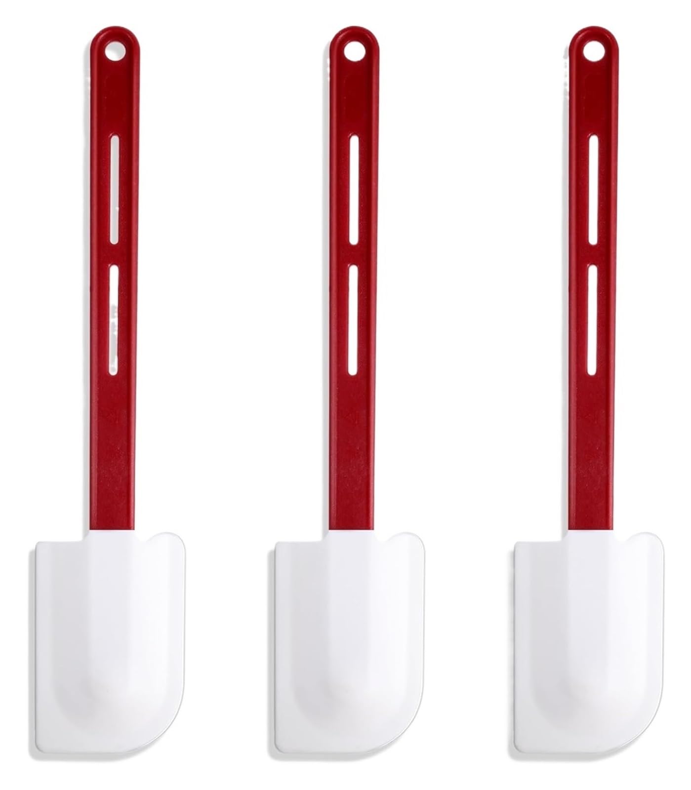 Générique Ensemble de 3 spatules en Silicone résistantes à la Chaleur avec Manche, compatibles Cuisine et pâtisserie
