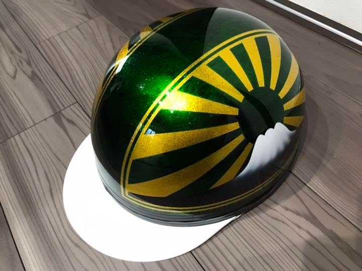 蝶々 富士日章 コルク半 ヘルメット 旧車會 暴走族 ロケットカウル 旭風防