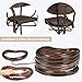 Wicker Repair Kit Synthetic Rattan Repair Material Gradient Coffee Brown Flat PE Cane Repair Strips for Outdoor Resin Wicker Furniture, Chair Weaving, Garden Set Restoration (1.1 pounds 241ft)