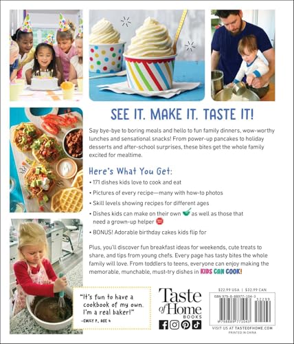 Taste of Home Kids Can Cook!: 171 Easy Recipes Spiral Bound Kids Cookbook with Skill Levels and No Bake Options (Taste of Home Quick & Easy)