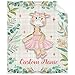 Todeyya Personalized Blanket Giraffe Floral Custom Name Blanket for Girls Boys Custom Newborn Receiving Blankets for Infant, Birthday, Nursery - Personalized Blanket for Gifts XS 40