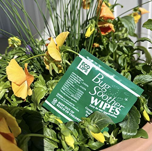 Bug Soother Wipes (15 Ct) - Natural Insect, Gnat And Mosquito Repellent & Deterrent - 100% Deet-Free Safe Bug Wipes For Adults, Kids, & Pets - Made In Usa #TOP5