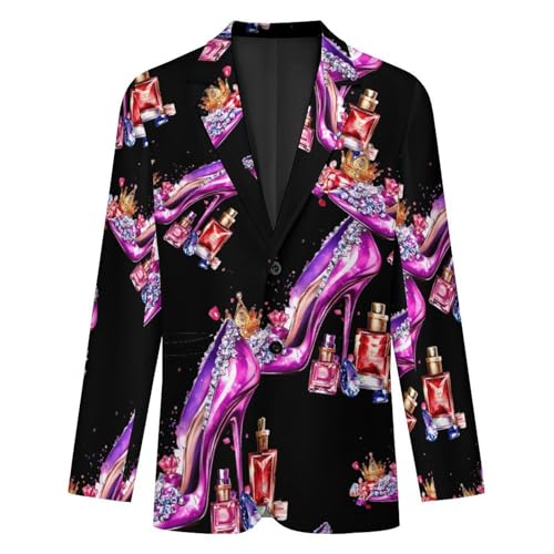 Birthday and Queen Casual Men's Blazers Two Button Lapel Suits Jacket Lightweight Sport Coats4